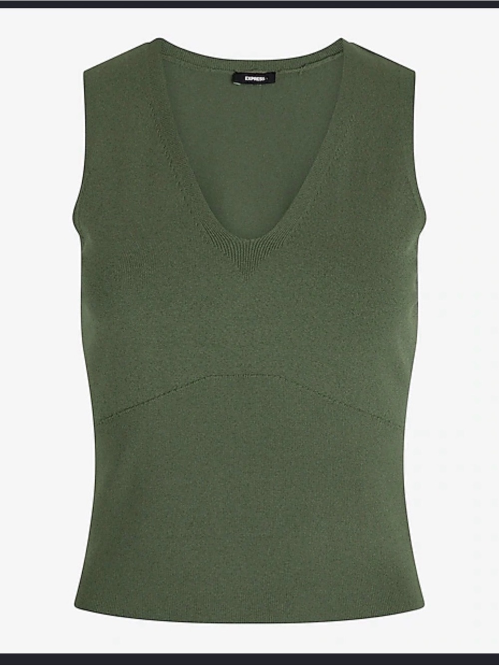 NWT Express Silky Soft Fitted V-Neck Sweater Tank SZ XL